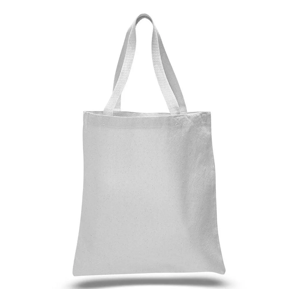 12 Oz. Colored Canvas Simple Tote Bag Printed with a Customizable STACK COLLECTION Design