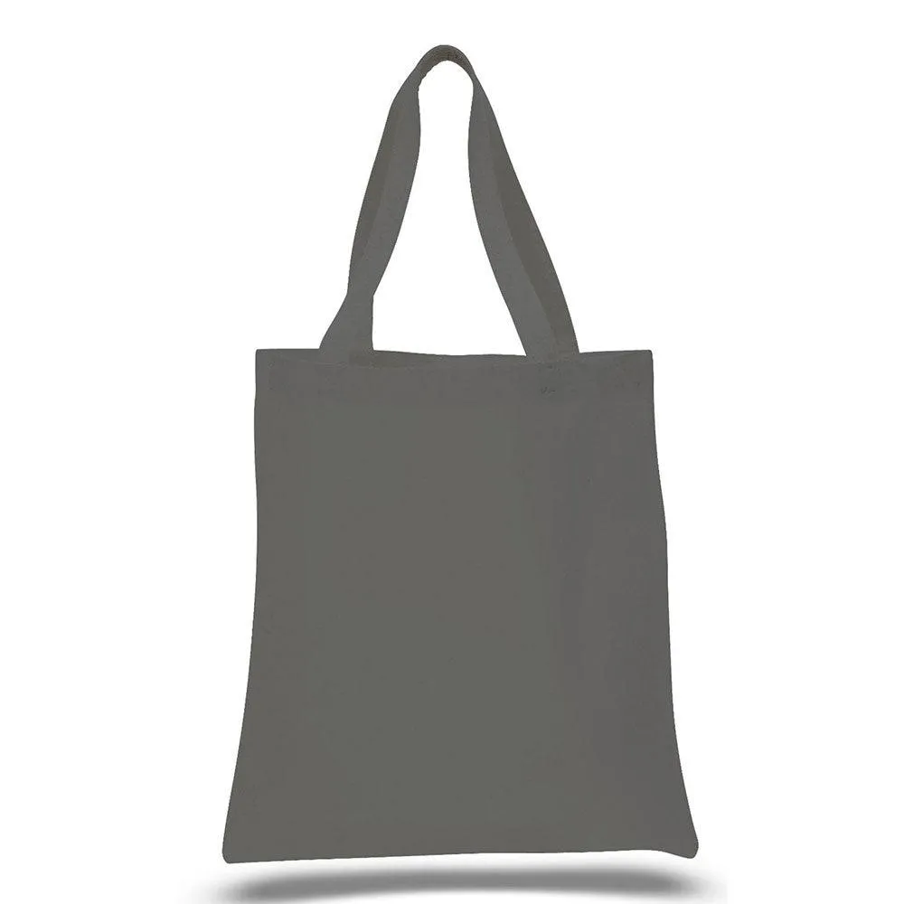 12 Oz. Colored Canvas Simple Tote Bag Printed with a Customizable STACK COLLECTION Design