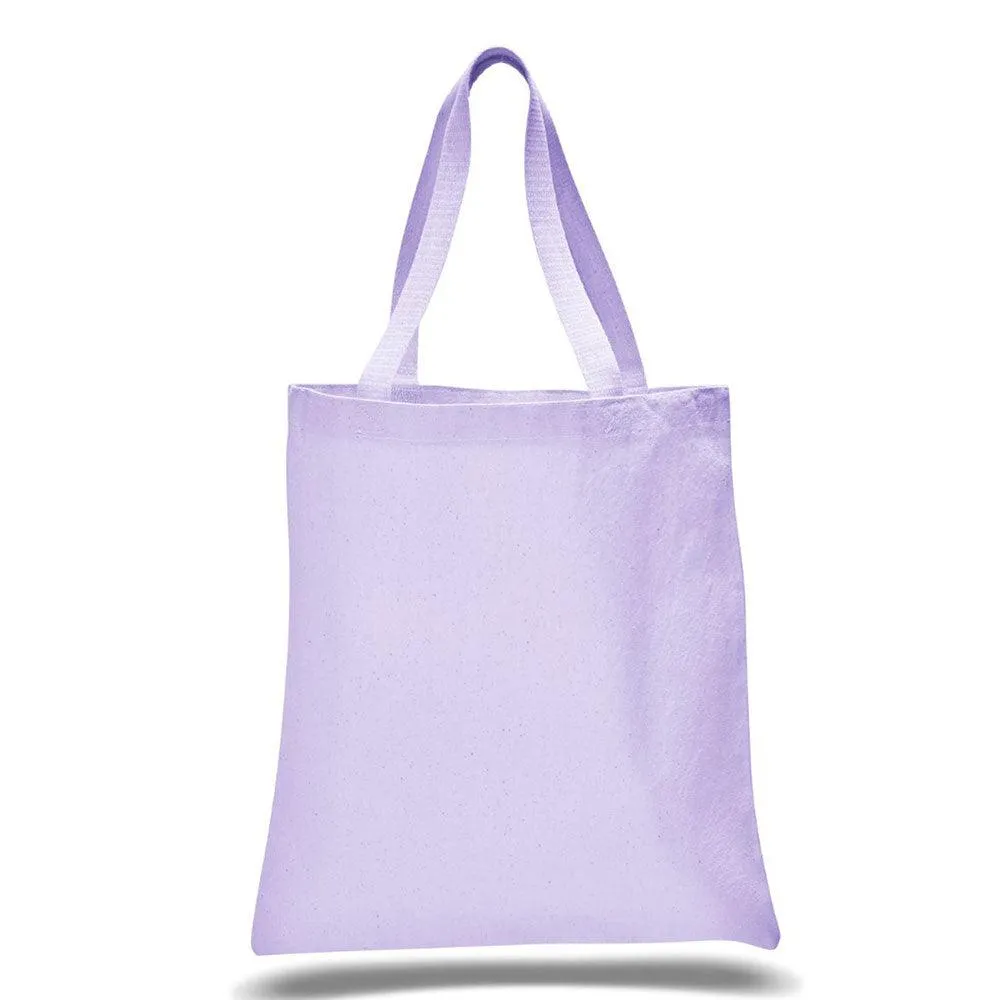 12 Oz. Colored Canvas Simple Tote Bag Printed with a Customizable STACK COLLECTION Design