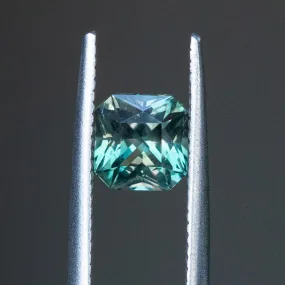 1.60CT COLOR CHANGE SQUARE RADIANT TANZANIAN SAPPHIRE, TEAL TO PURPLE GREY,  6.39X6.21MM, UNTREATED