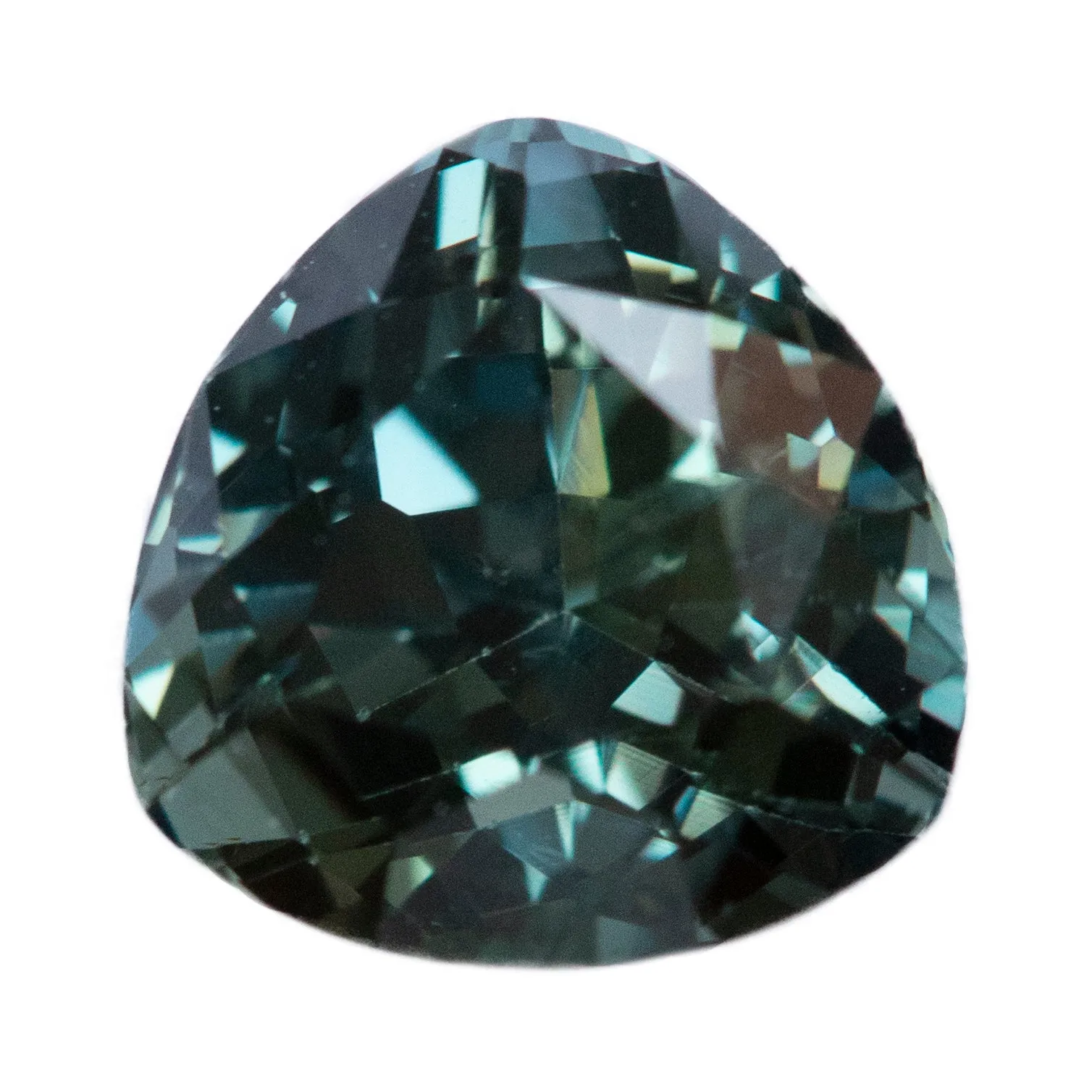 1.95CT TRILLION TANZANIAN SAPPHIRE, COLOR CHANGE GREEN GRAY, UNTREATED, 6.9MM