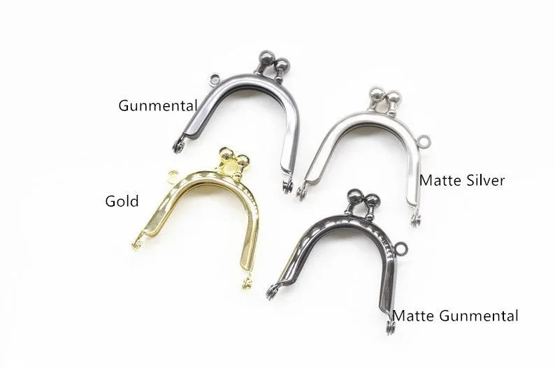 4.5cm (1 1/2") Mini Purse Frame U Shape Bag Hanger Glue-in Style With One Loop