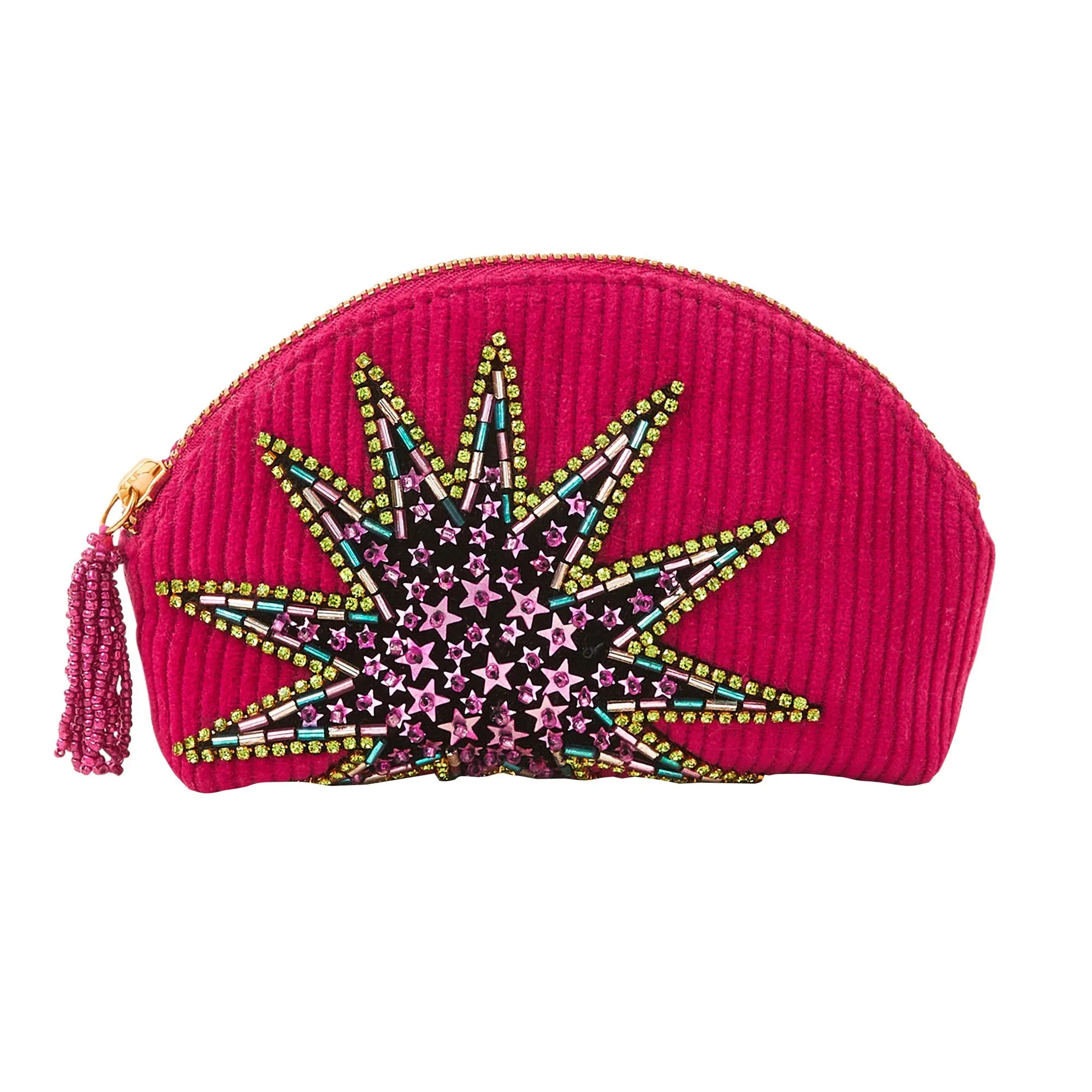 Accessorize London Women's  Fuchsia Star Cord Coin Purse