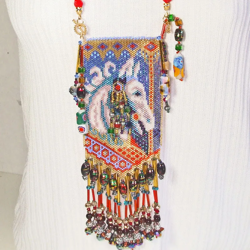 Adalea, Amulet Bag, Carousel Horse, Necklace