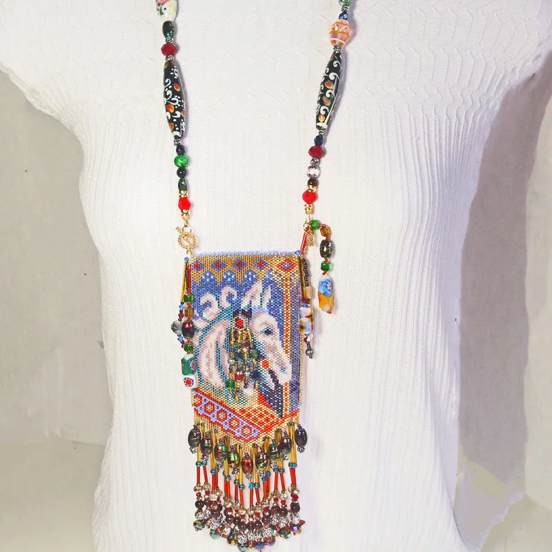 Adalea, Amulet Bag, Carousel Horse, Necklace