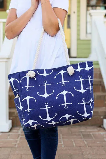 Anchors Away Beach Tote