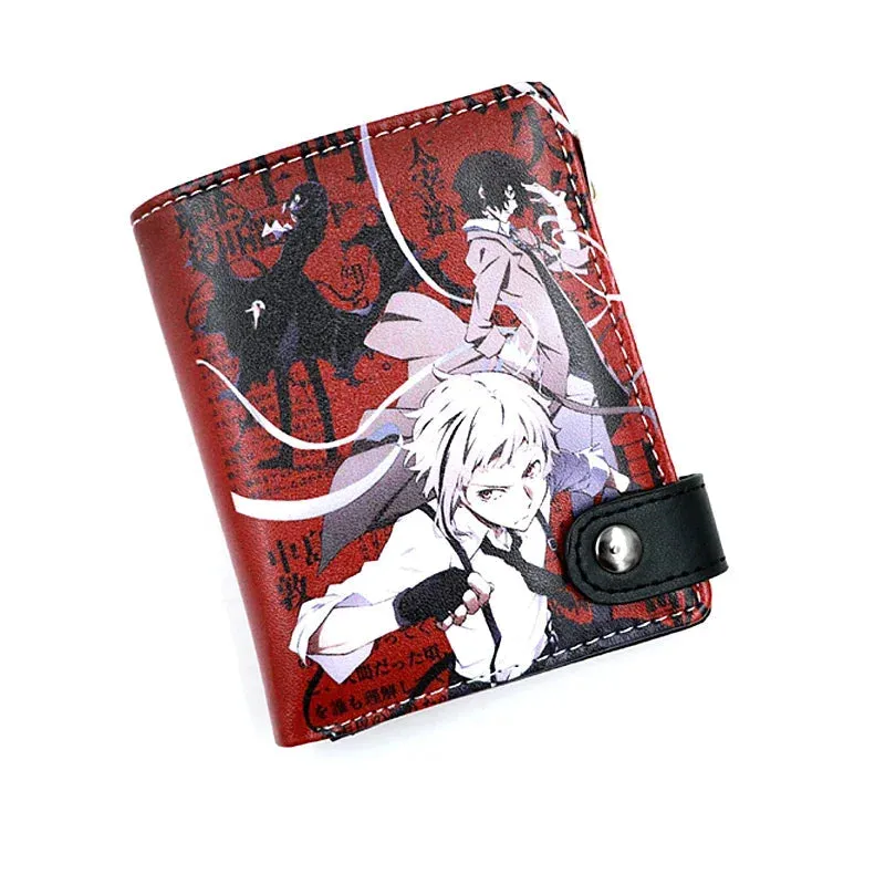 Anime Sword Art Online SAO Kirito Mens PU Short Wallet Asuna Card Holders with Coin Pocket