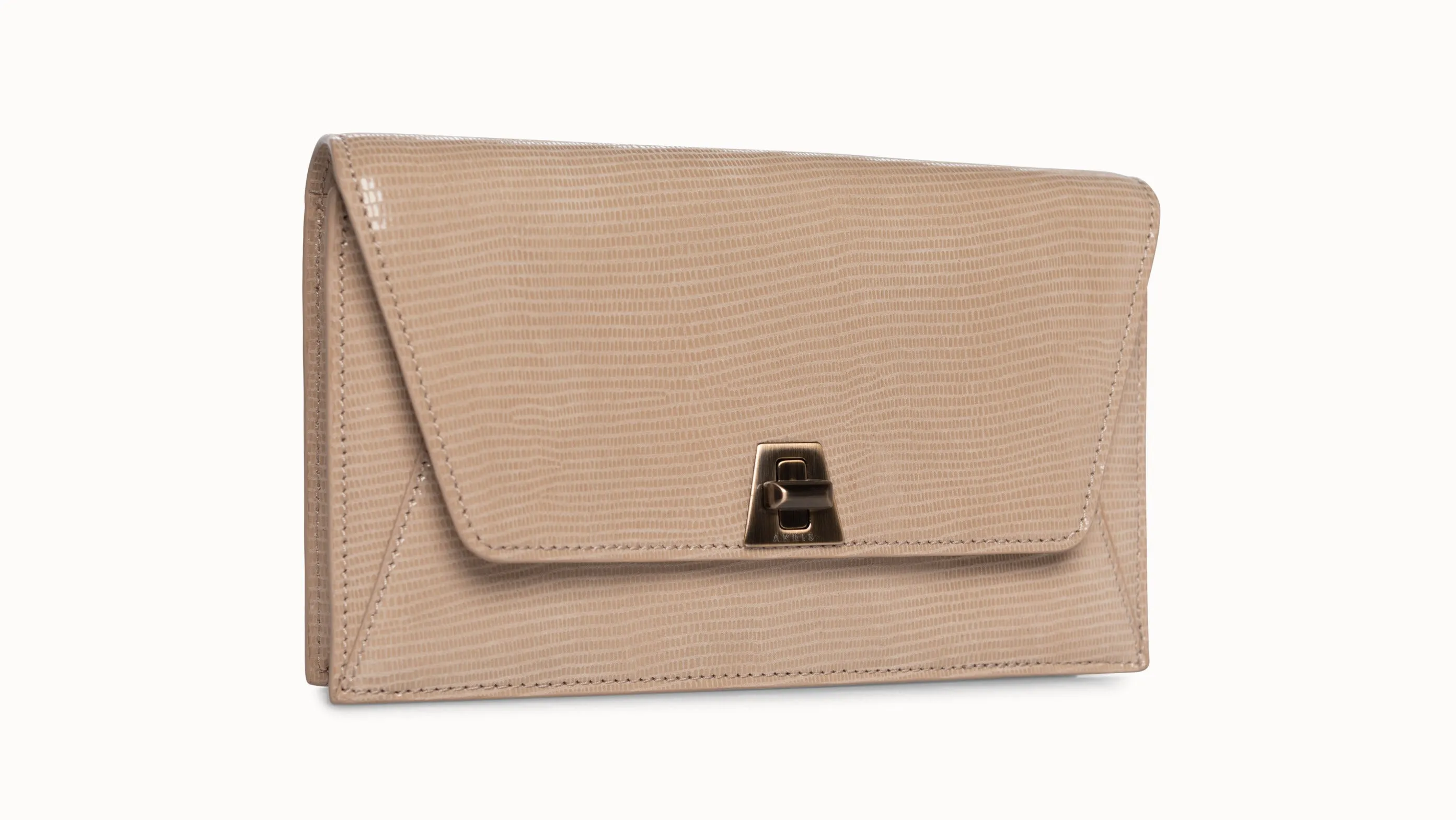 Anouk Envelope Bag With Shiny Lizard Finish