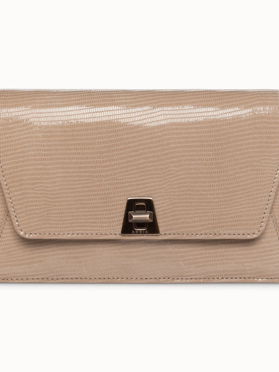 Anouk Envelope Bag With Shiny Lizard Finish