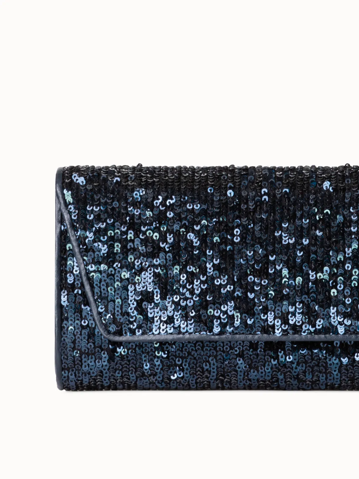 Anouk Mini Clutch aus Leder mit Pailletten