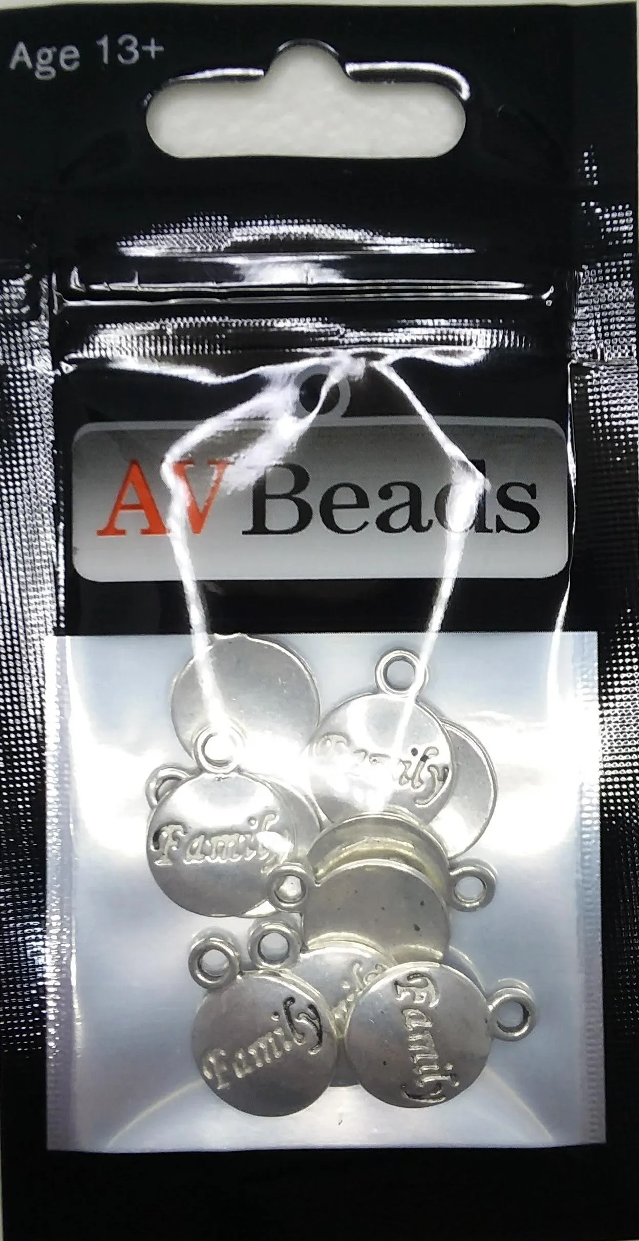 AVBeads Message Charms Family Charms Silver 15mm x 12mm Metal Charms 10pcs