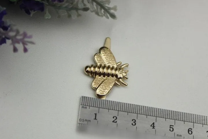 Beetle Purse Label 1/10pcs Bag Hardware Charm Gold Silver Gunmetal Handmade Purse Handbag Making Metal Decoration 30mm Wholesale Supplies