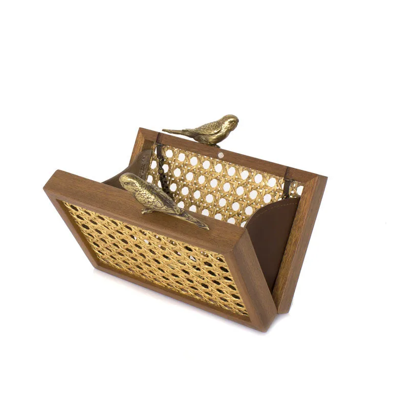 Birdcage Wood Clutch