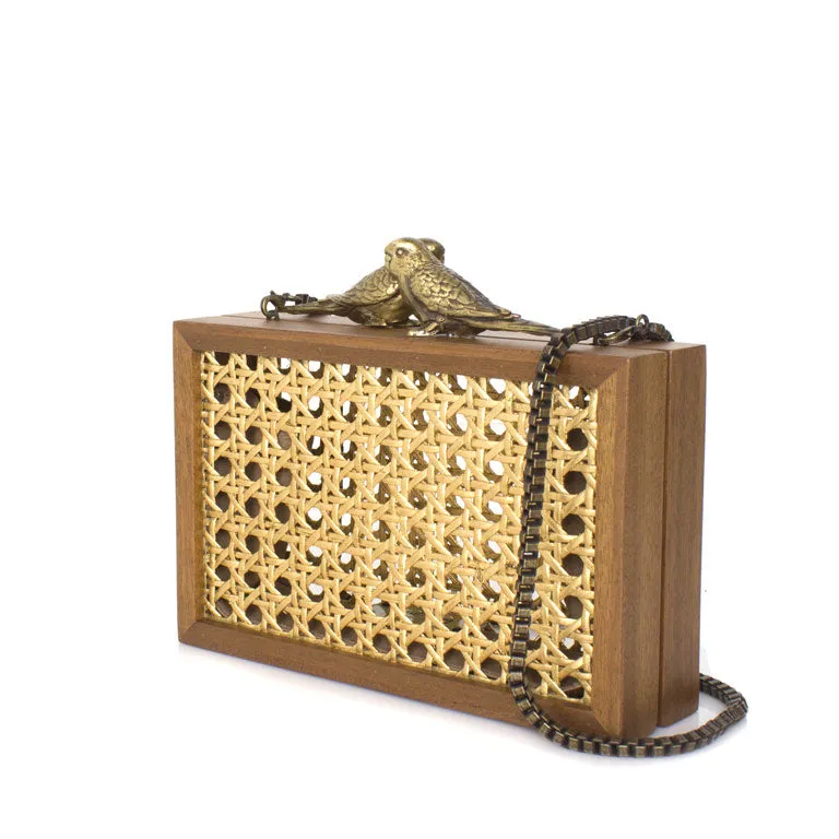 Birdcage Wood Clutch