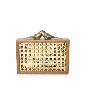 Birdcage Wood Clutch