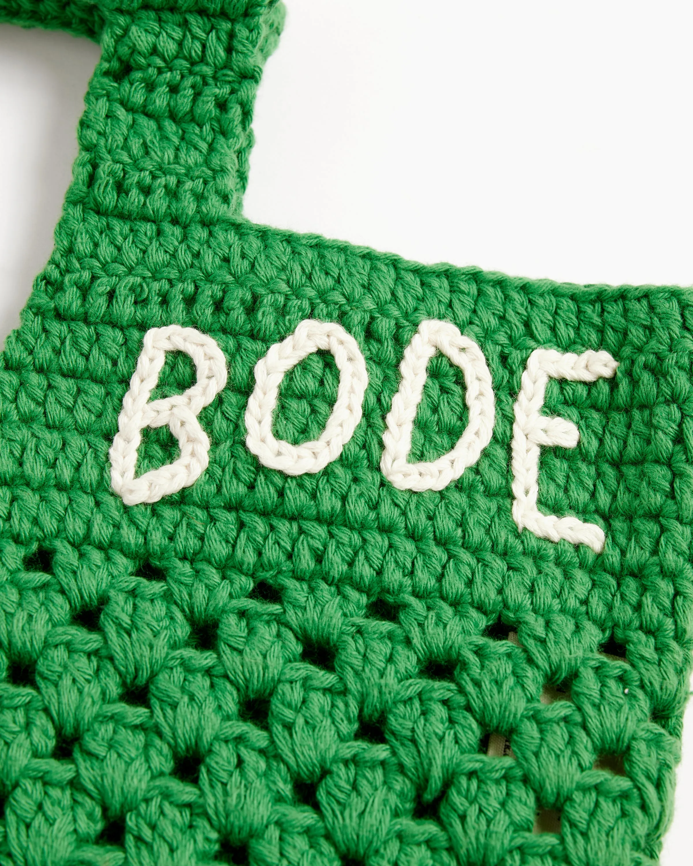 Bode Crochet Tote - Green - OS