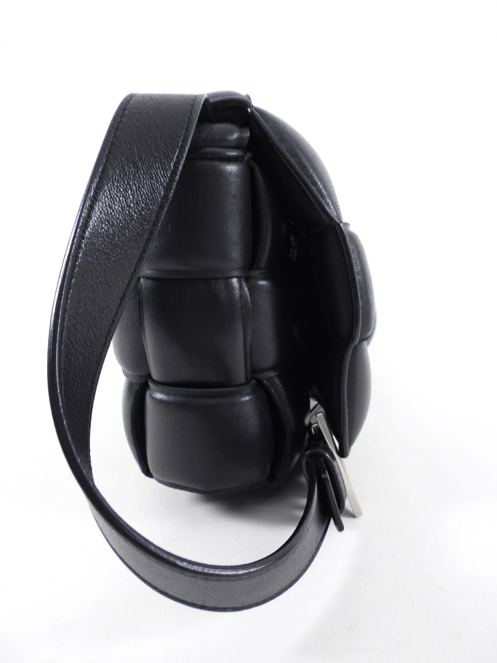 Bottega Veneta Black Padded Casette Crossbody Bag