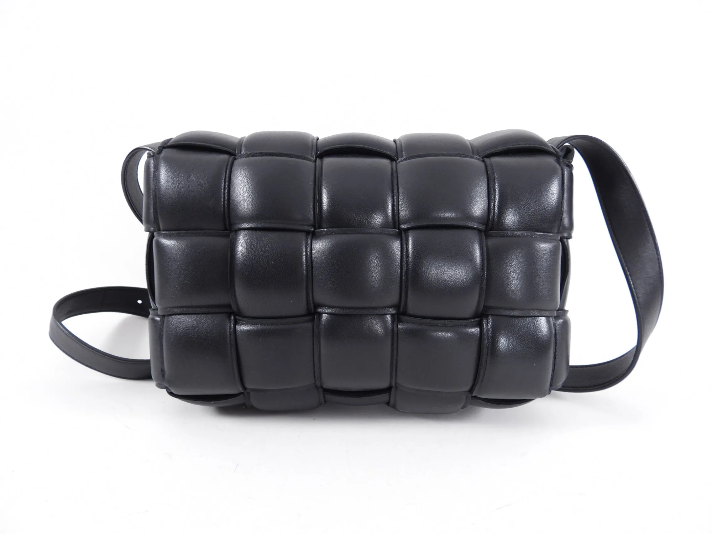 Bottega Veneta Black Padded Casette Crossbody Bag