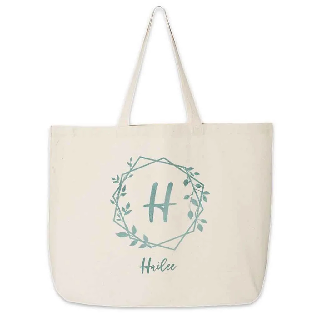 Bridal Party Tote Bag Personalized with Stylized Monogram