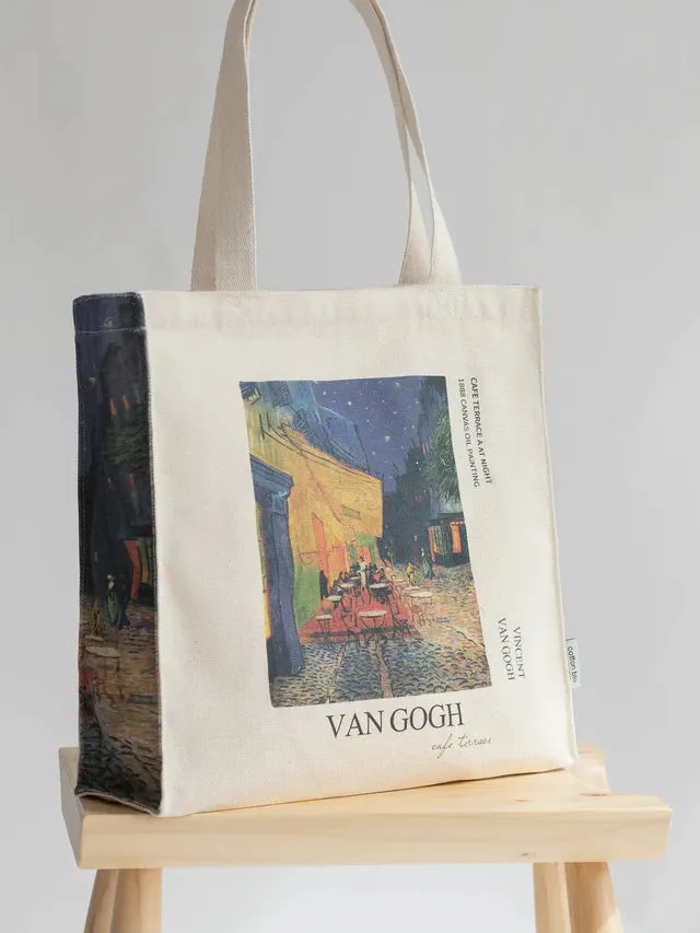 Café Terrace at Night Van Gogh - Tote Bag