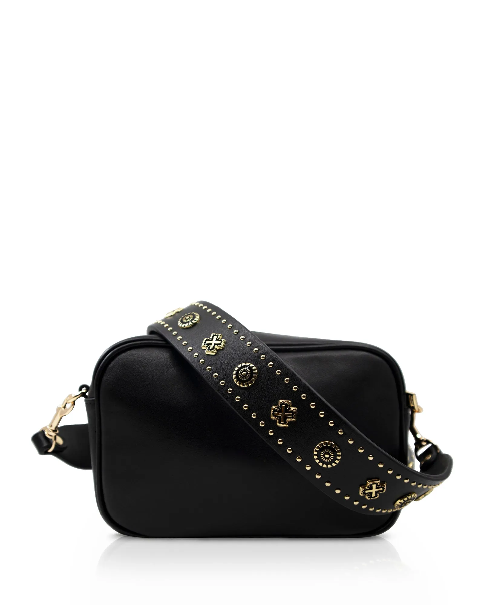 Camera Bag Studded - Black / Gold