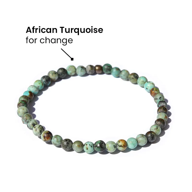 Change Matte African Turquoise Bracelet