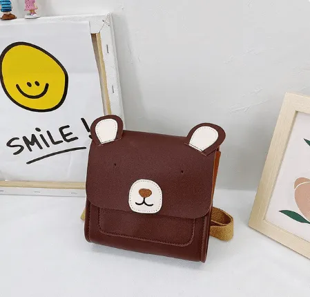 Custom Name Personalized Toddler Bear Bag Children's Mini School Bag Cute Animal Crossbody Bag