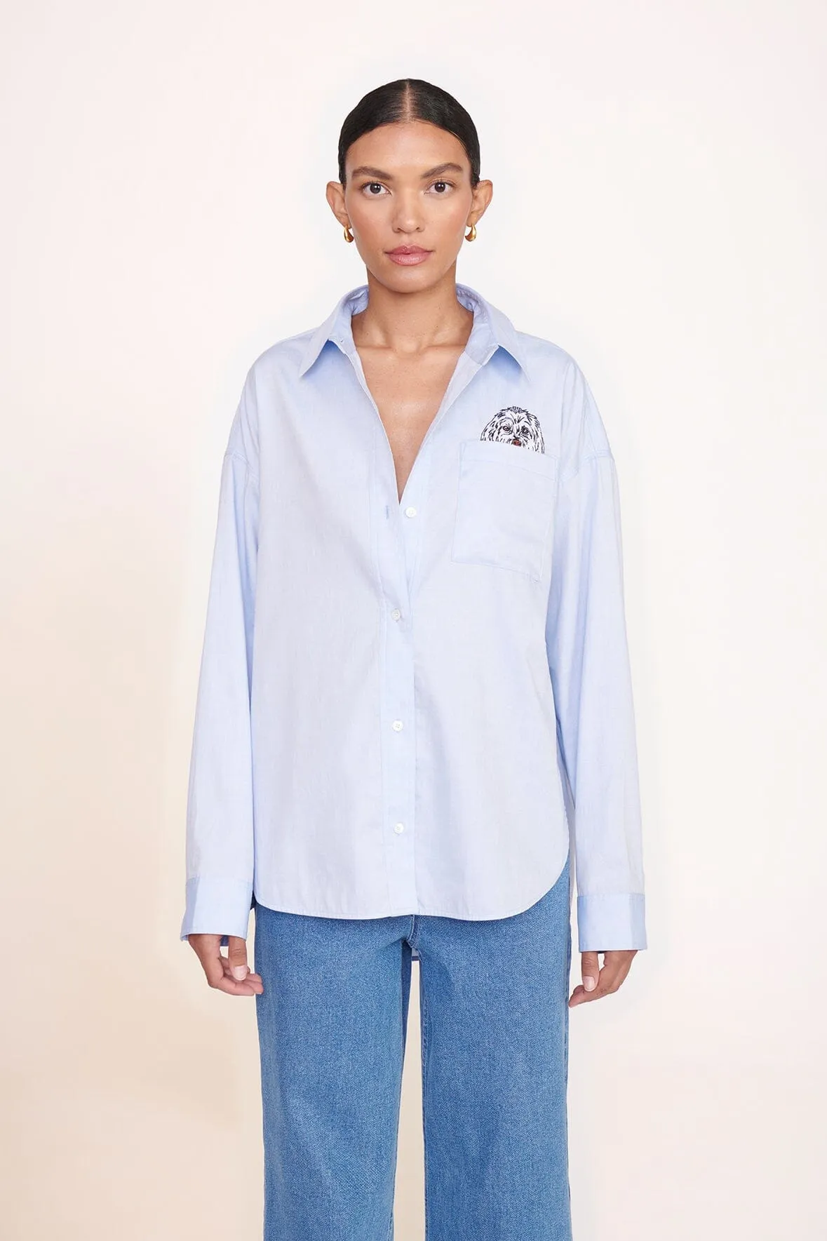 CUSTOM STAUD x C.BONZ CLASSIC OVERSIZED SHIRT | OXFORD BLUE