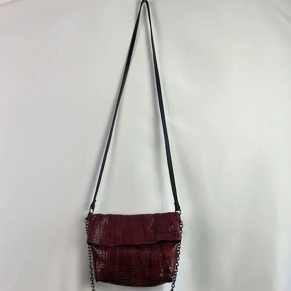 DaniellaLehaviBurgundy Woven Leather Bag