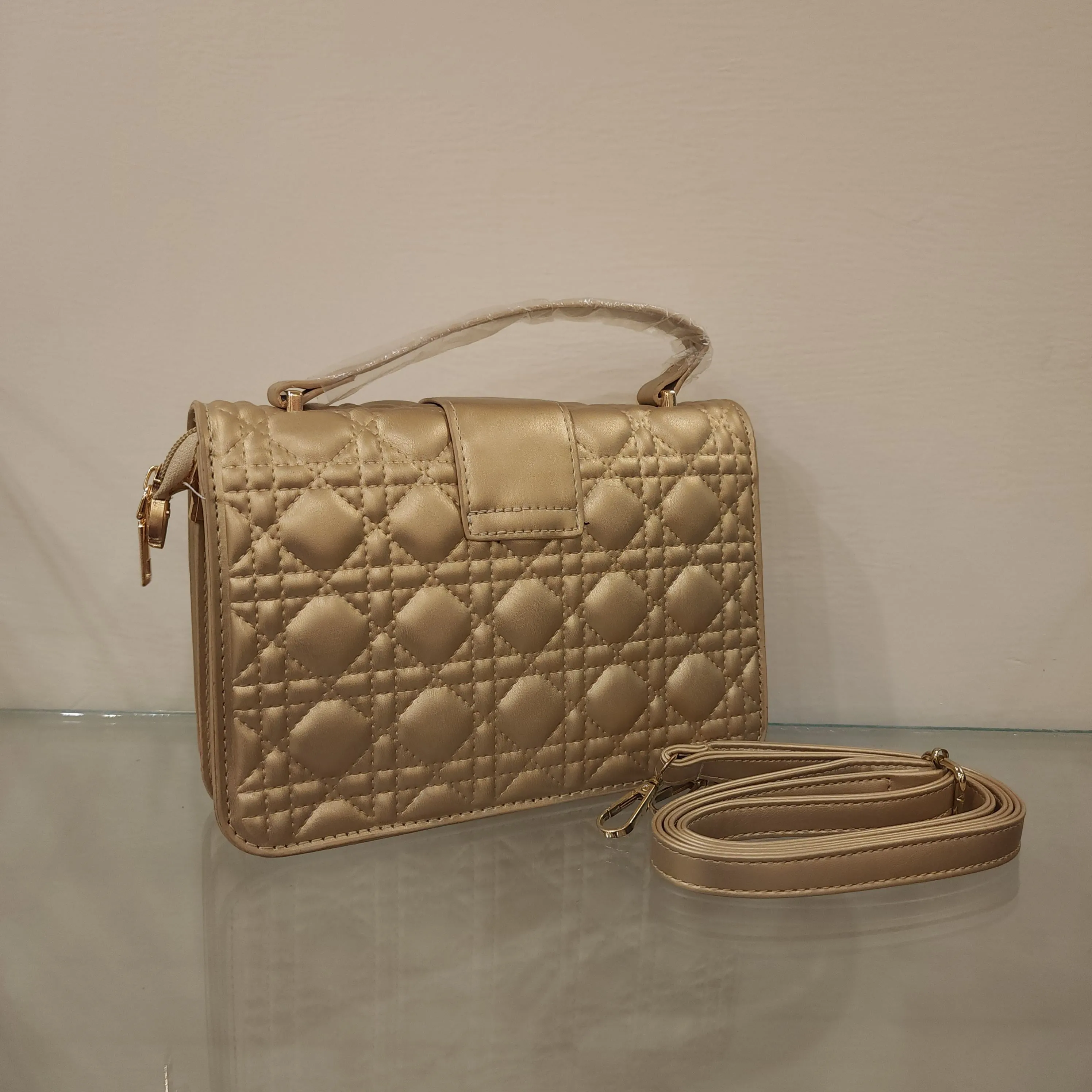 Golden Crossbody Bag