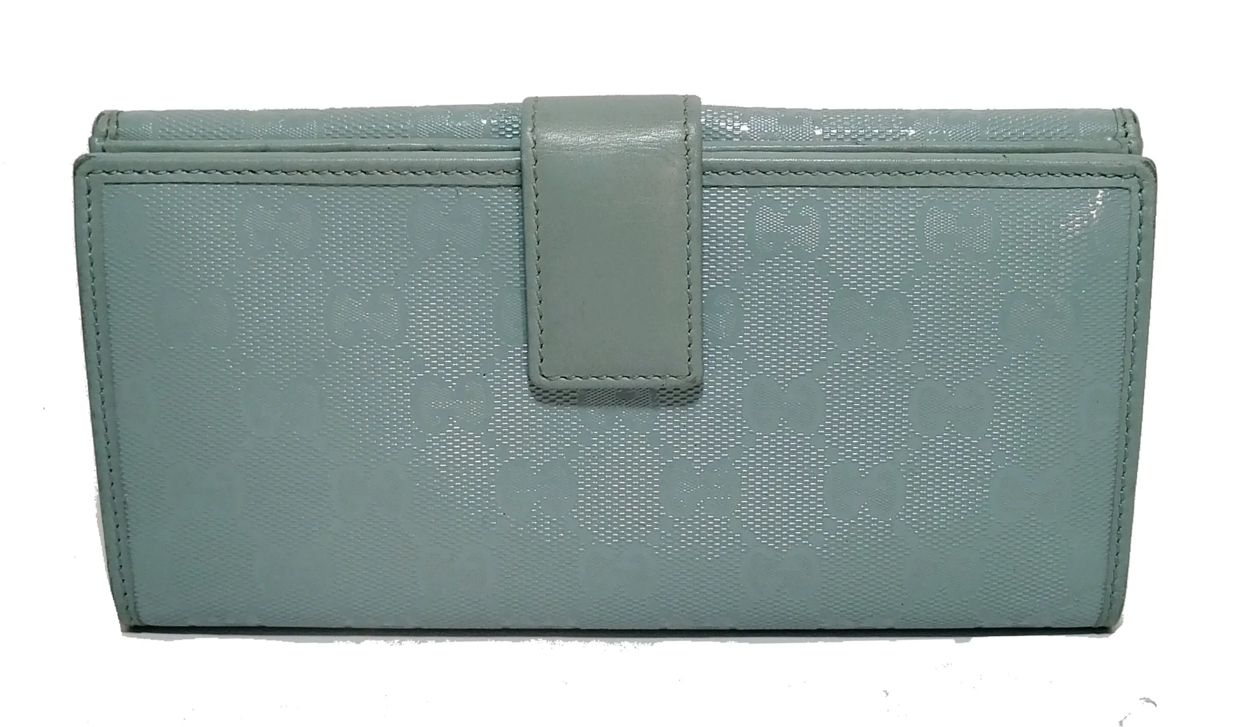 Gucci GG 'Pierce' Light Blue Leather Wallet | Pre Loved |