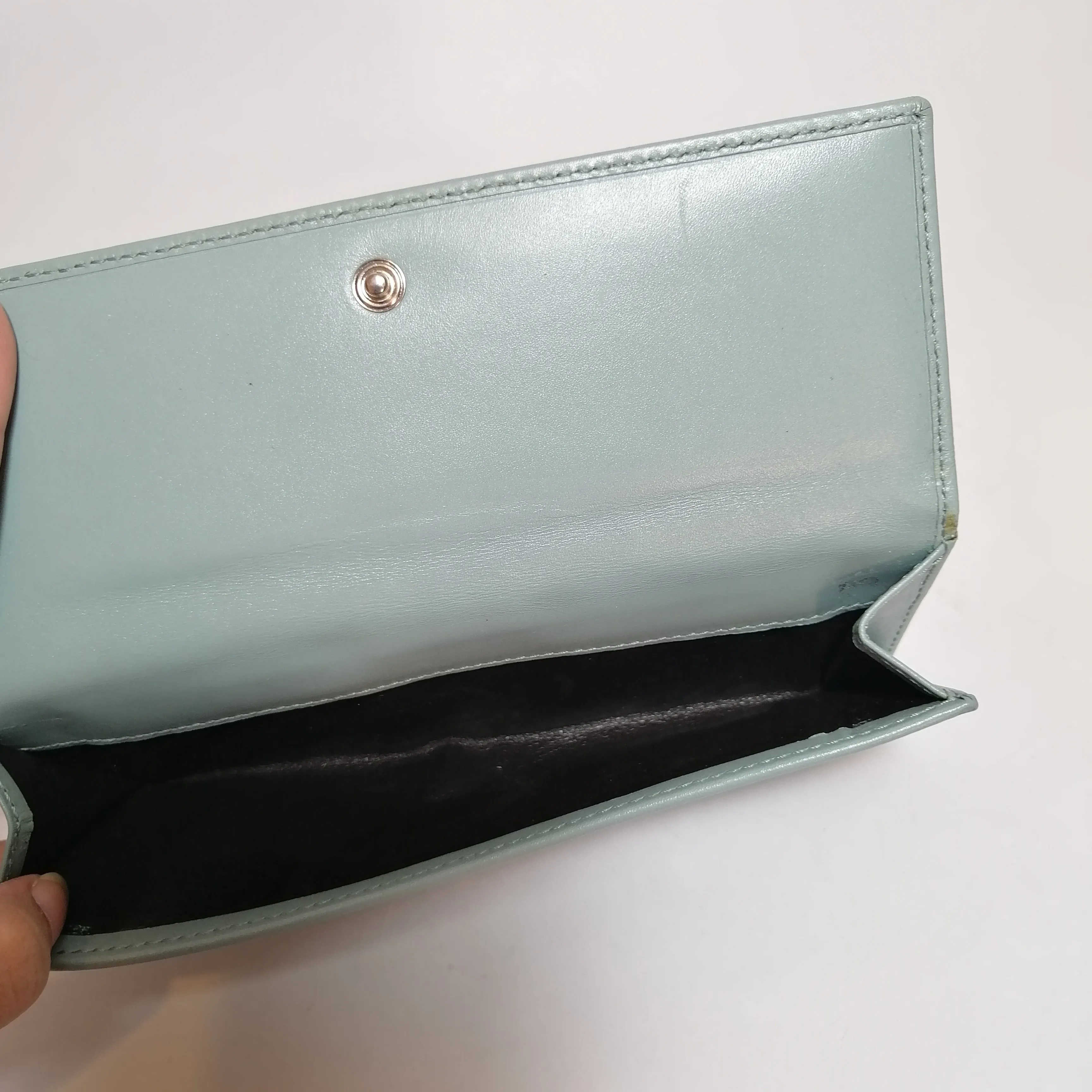 Gucci GG 'Pierce' Light Blue Leather Wallet | Pre Loved |