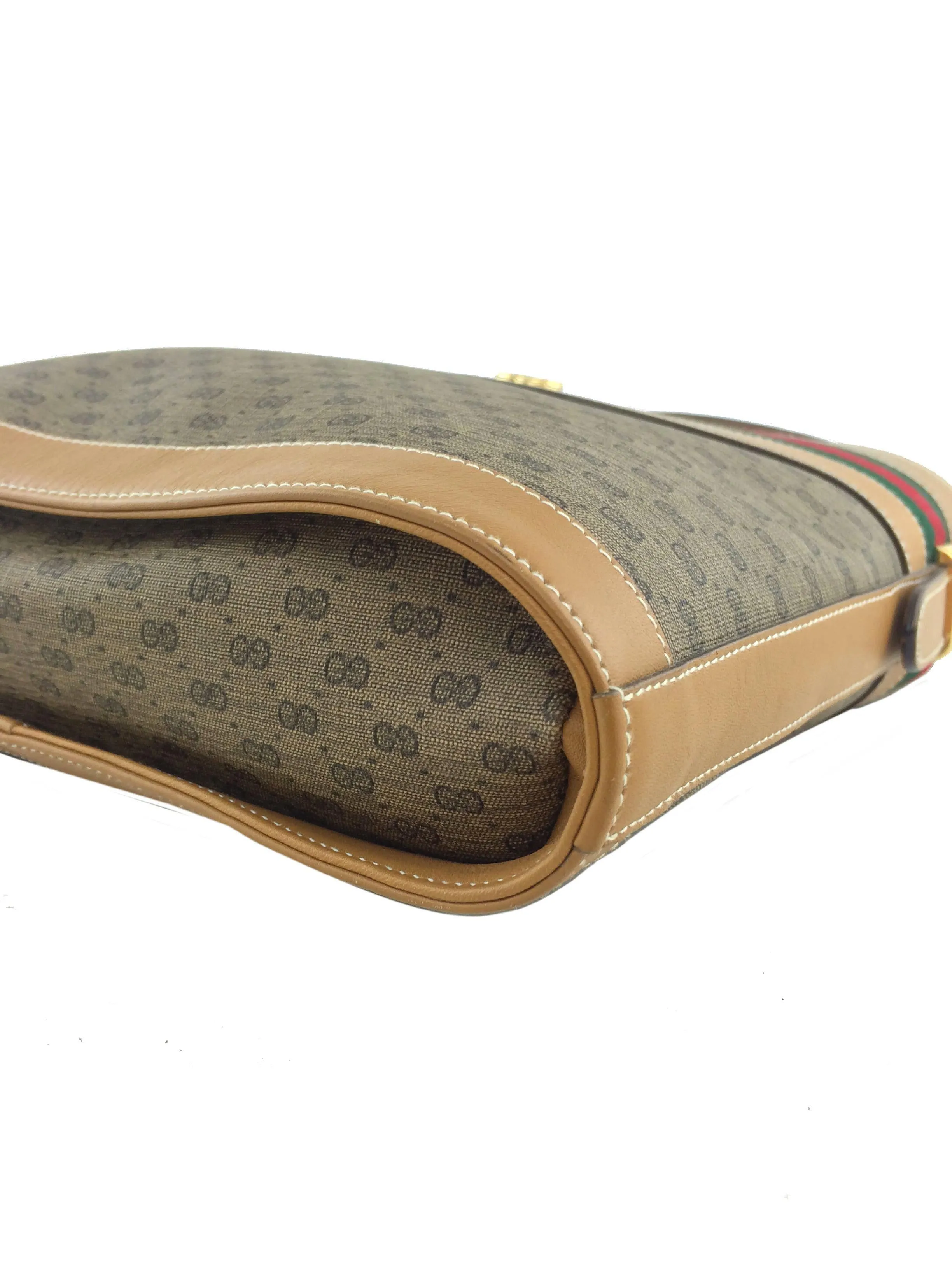 Gucci Vintage GG Monogram Web Shoulder Bag