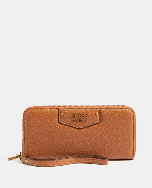 GUESS ECO BRENTON LARGE ZIP AROUND WALLET   COLOURS