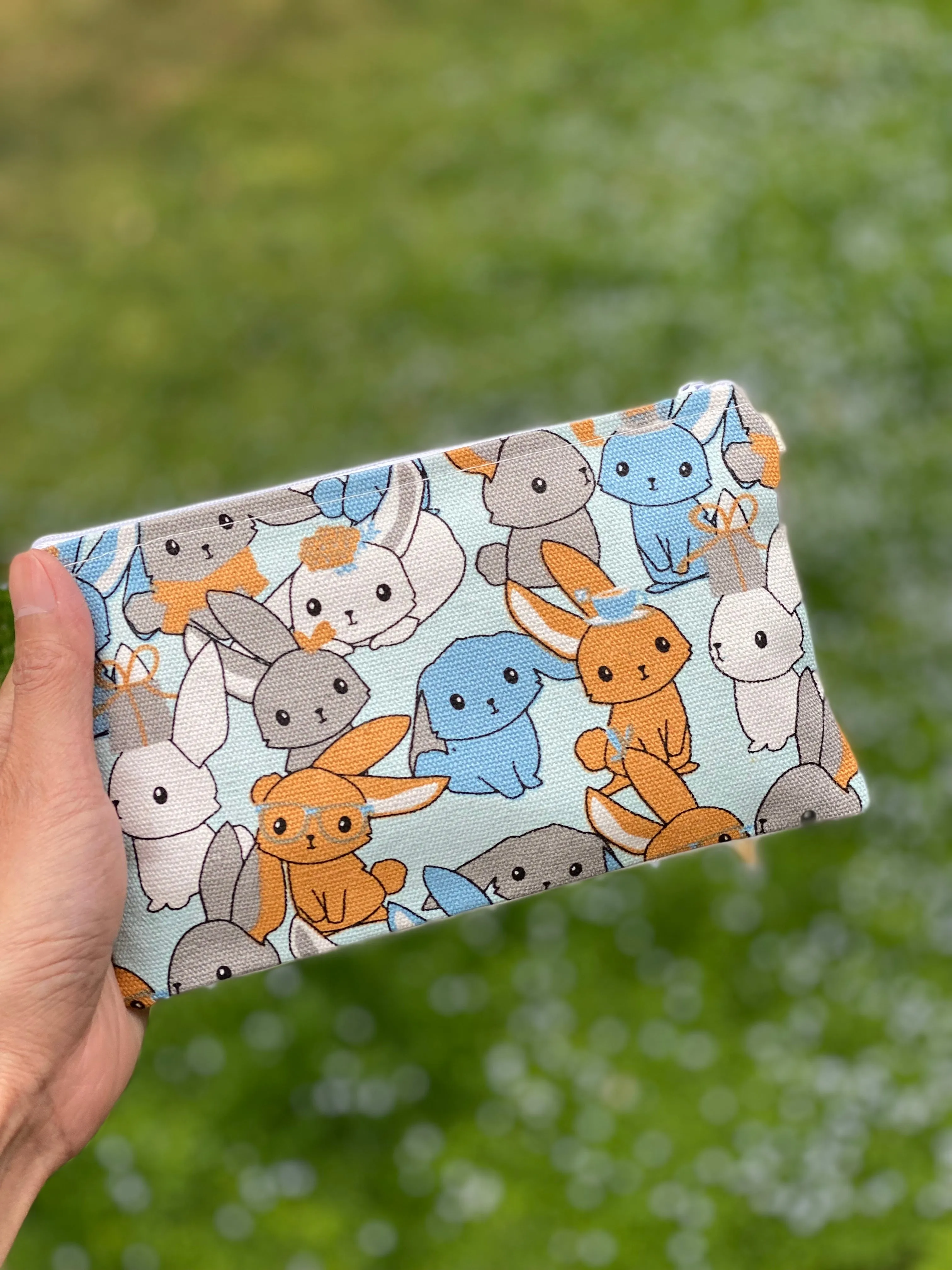 Handmade Cute Make Up/ Pencil Pouch with Wrist Strap