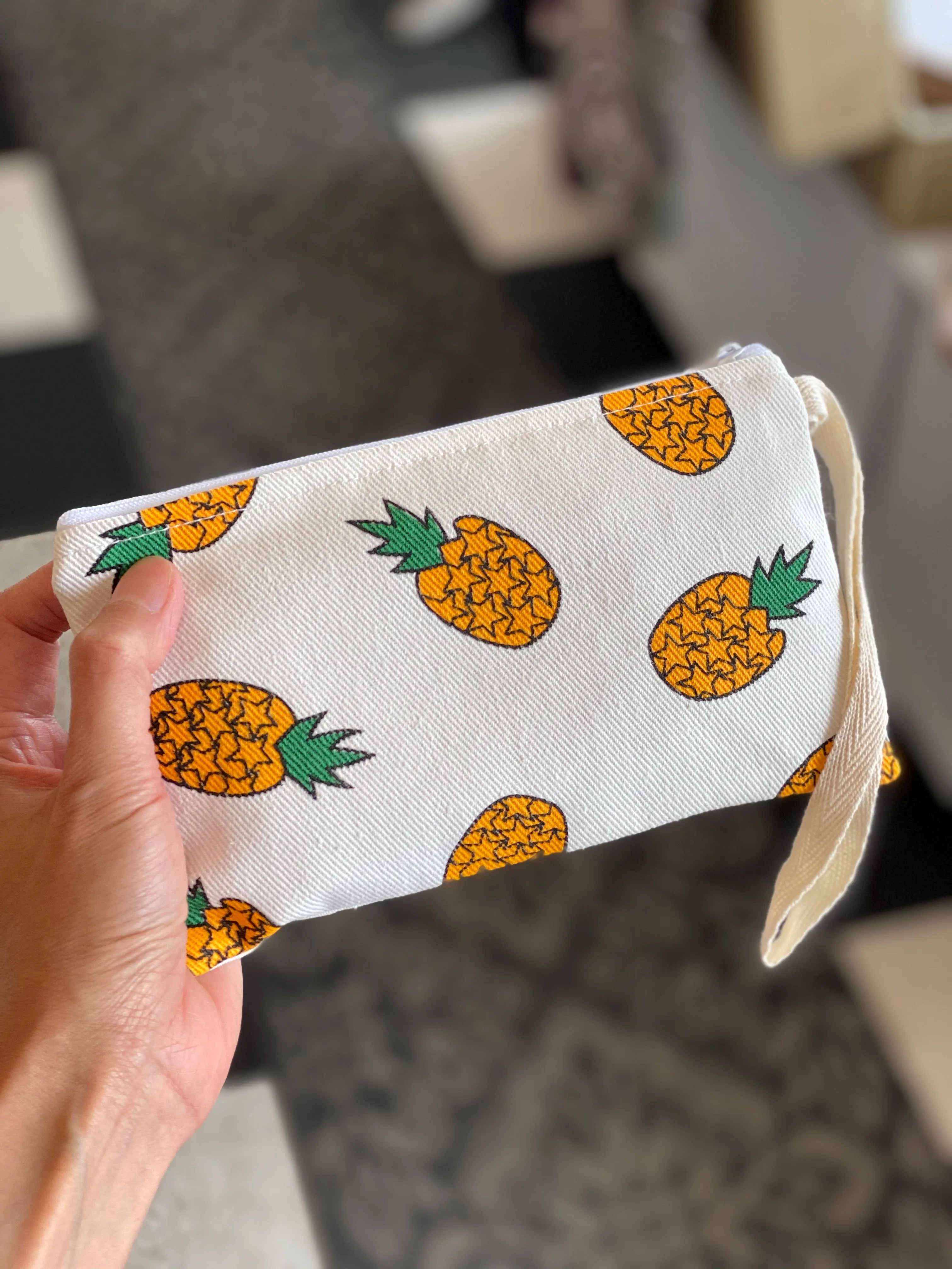 Handmade Cute Make Up/ Pencil Pouch with Wrist Strap