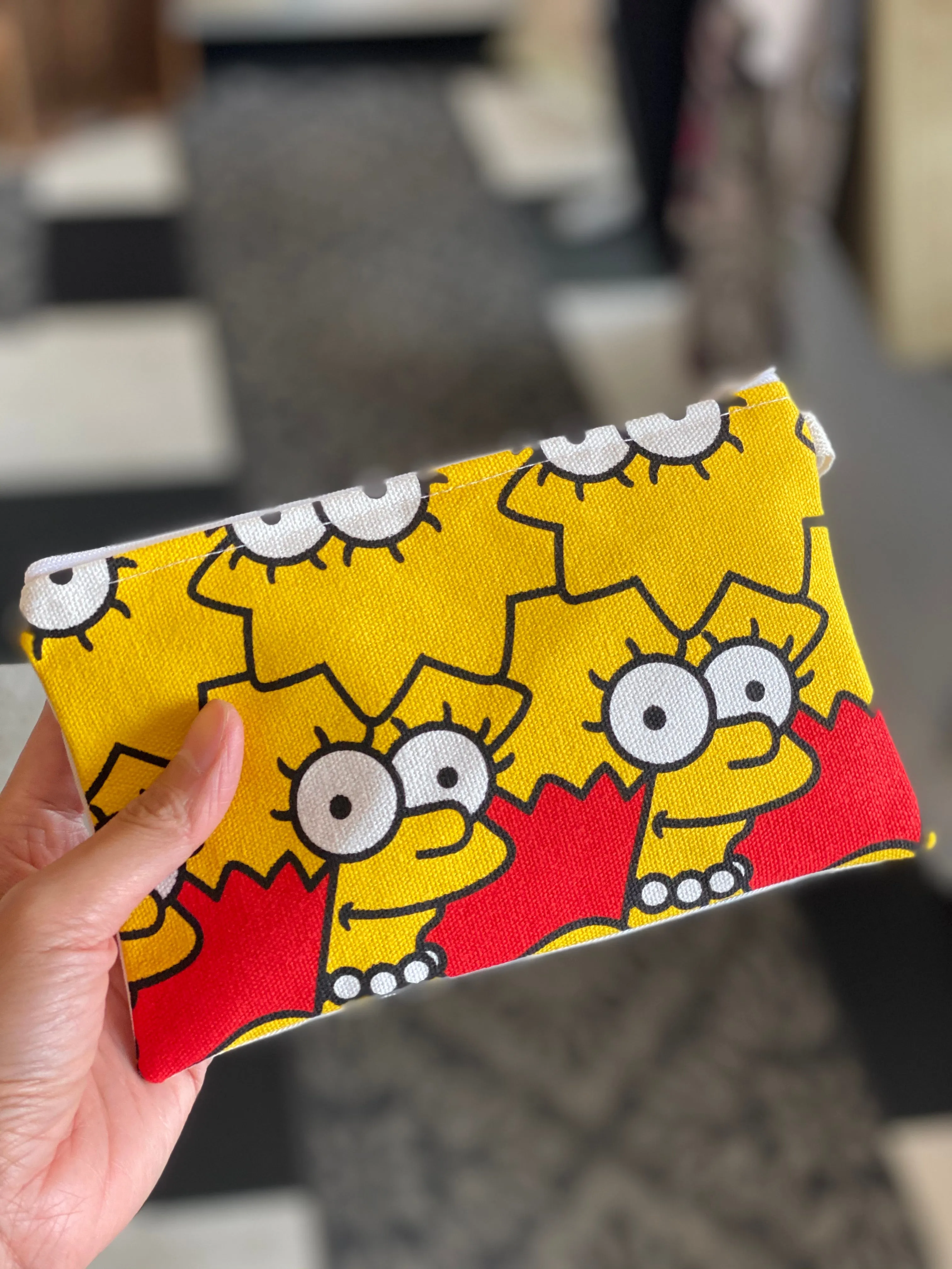 Handmade Cute Make Up/ Pencil Pouch with Wrist Strap