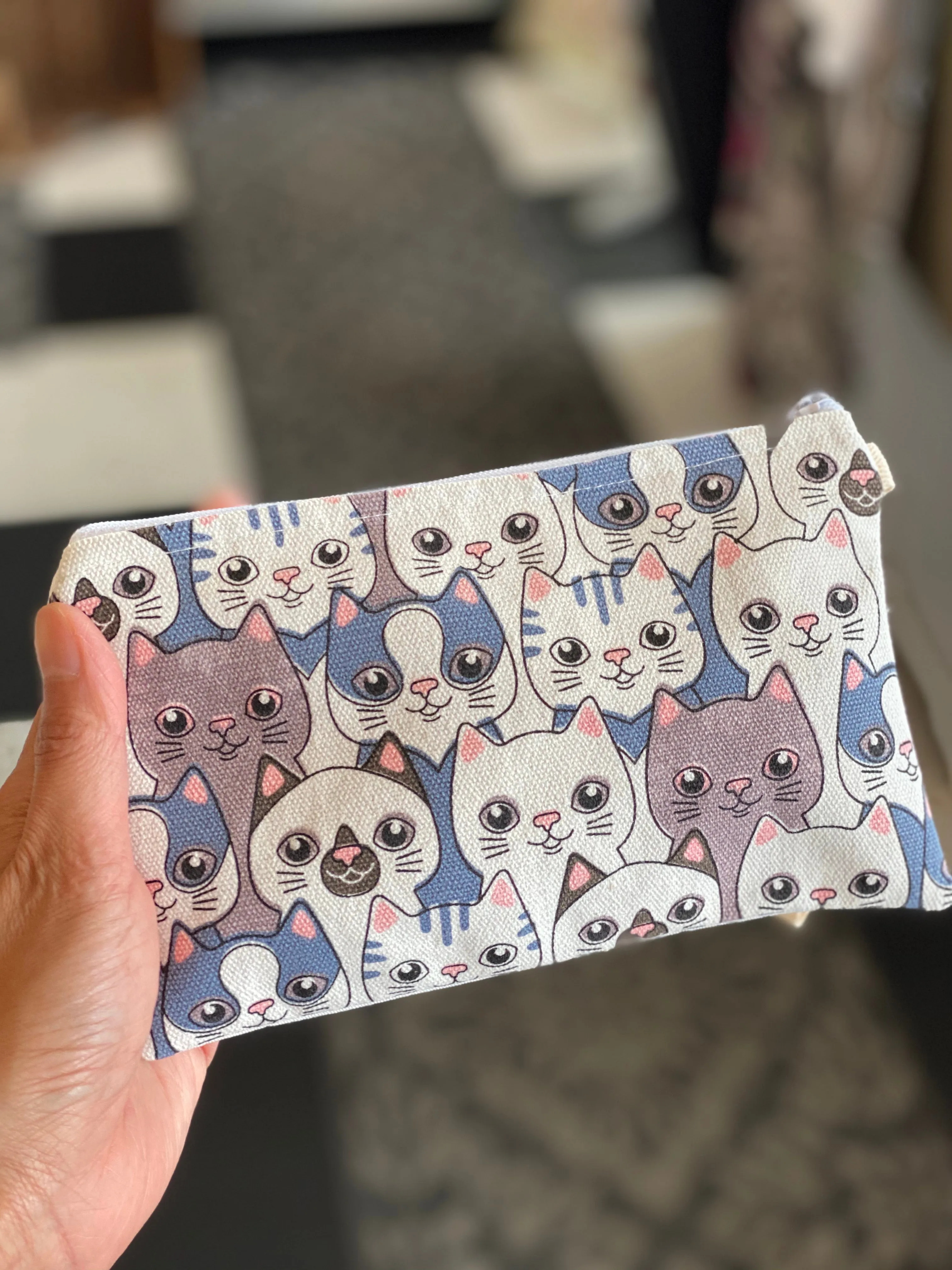 Handmade Cute Make Up/ Pencil Pouch with Wrist Strap