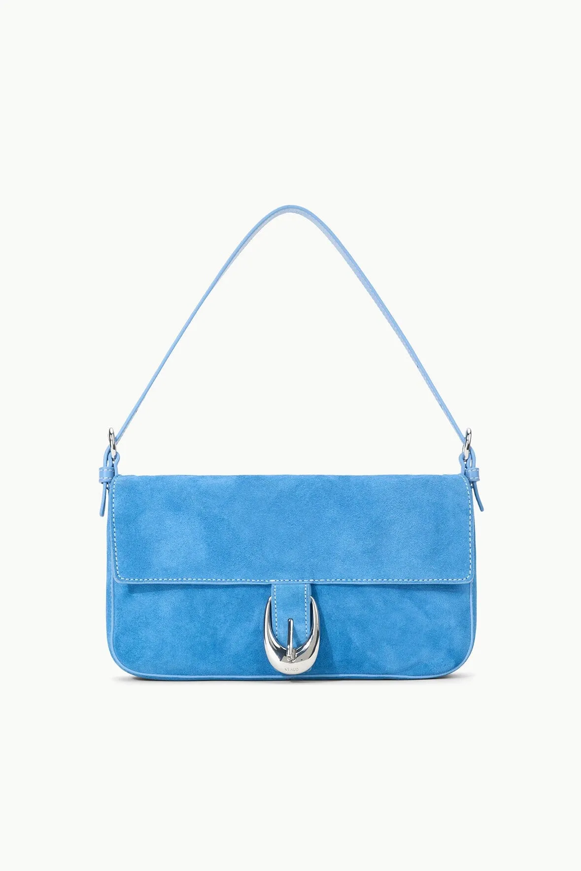 HARLOW BAG | STAUD BLUE SUEDE