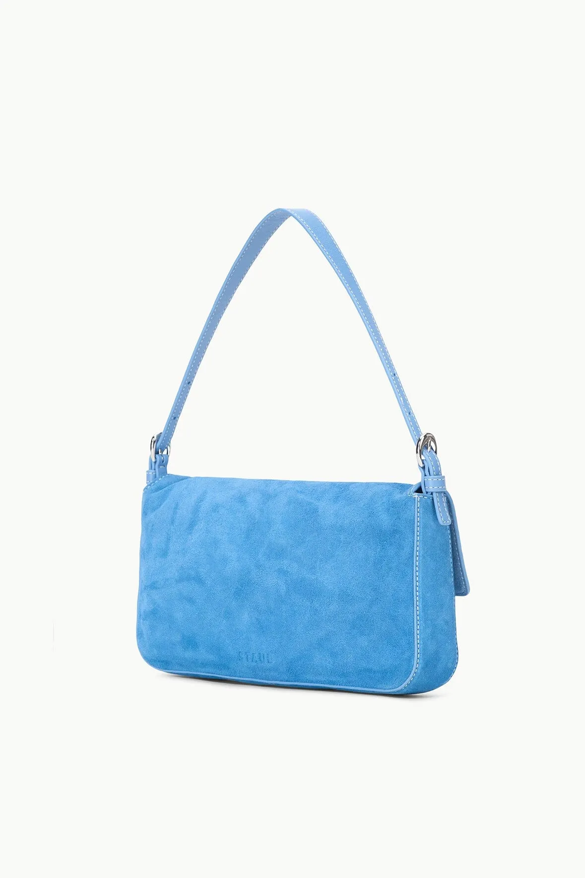 HARLOW BAG | STAUD BLUE SUEDE