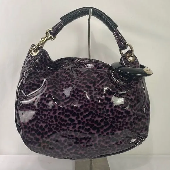 Jimmy ChooPurple Animal Print Patent Bag