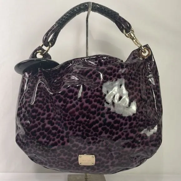 Jimmy ChooPurple Animal Print Patent Bag