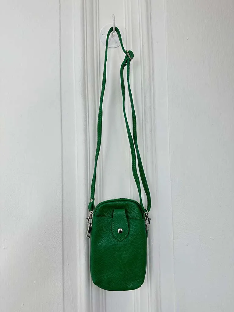 Leather Cross Body Bag - Clover