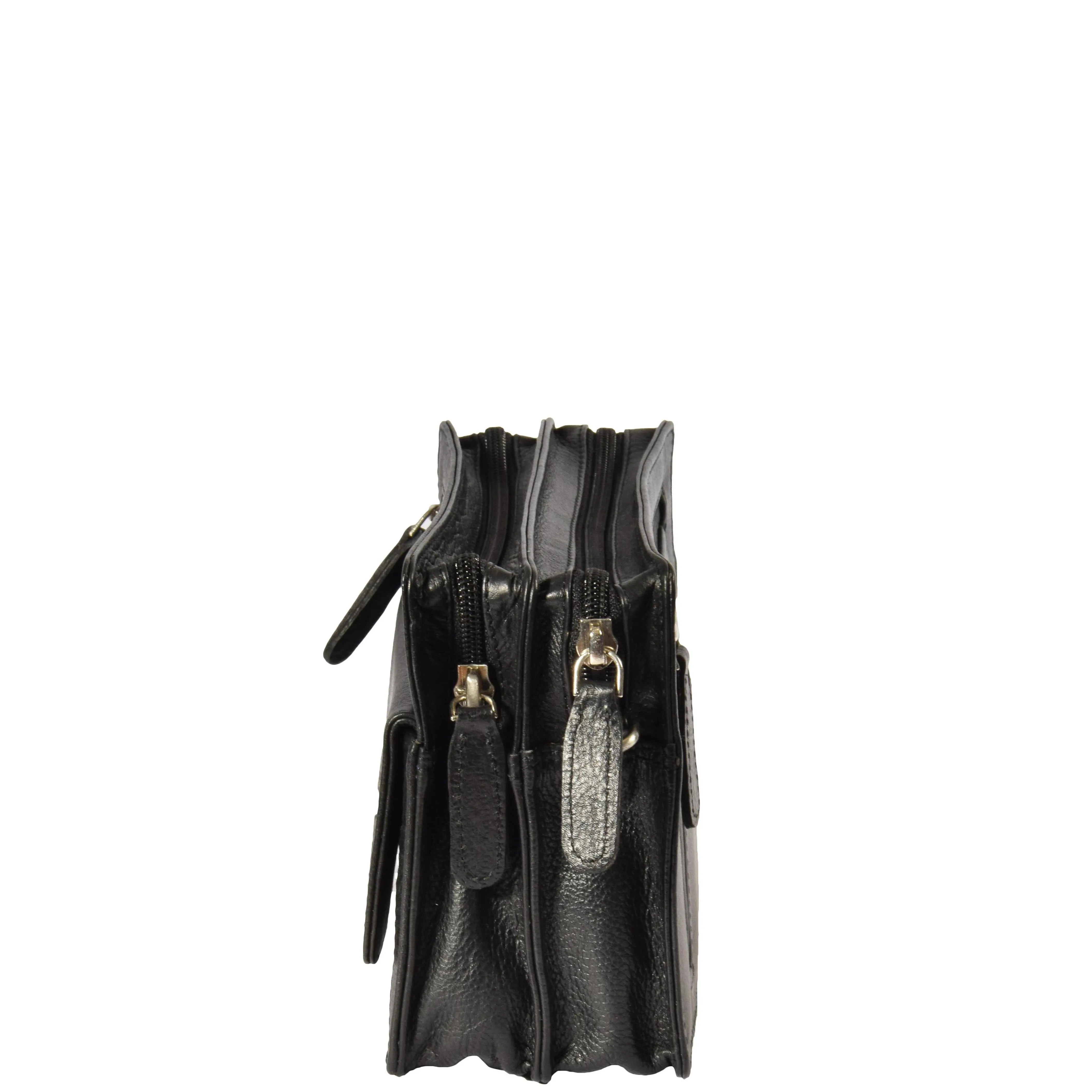 Leather Wrist Clutch Bag Ralf Black