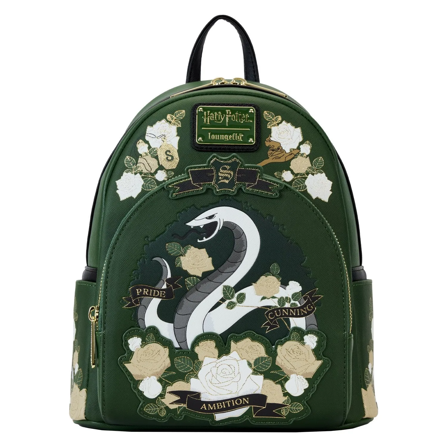 Loungefly Warner Brothers Harry Potter Slytherin House Tattoo Mini Backpack