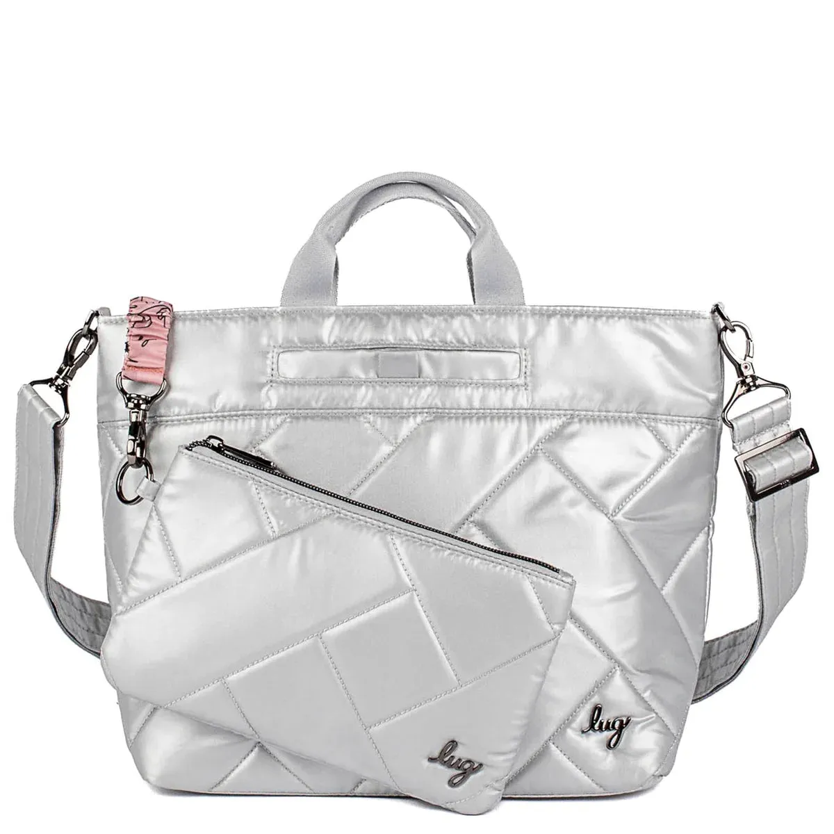 LUG Tenor 2pc Crossbody Bag in Metallic Silver