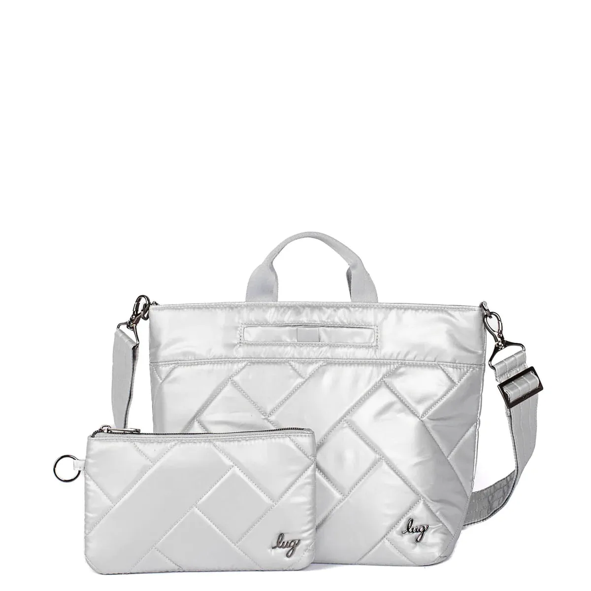 LUG Tenor 2pc Crossbody Bag in Metallic Silver