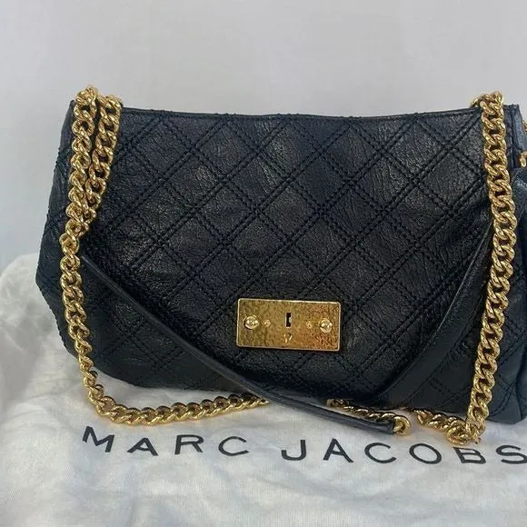 MarcJacobs NWT Black Quilted Chain Strap Bag