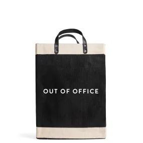 Market Bag in Black with “OUT OF OFFICE”