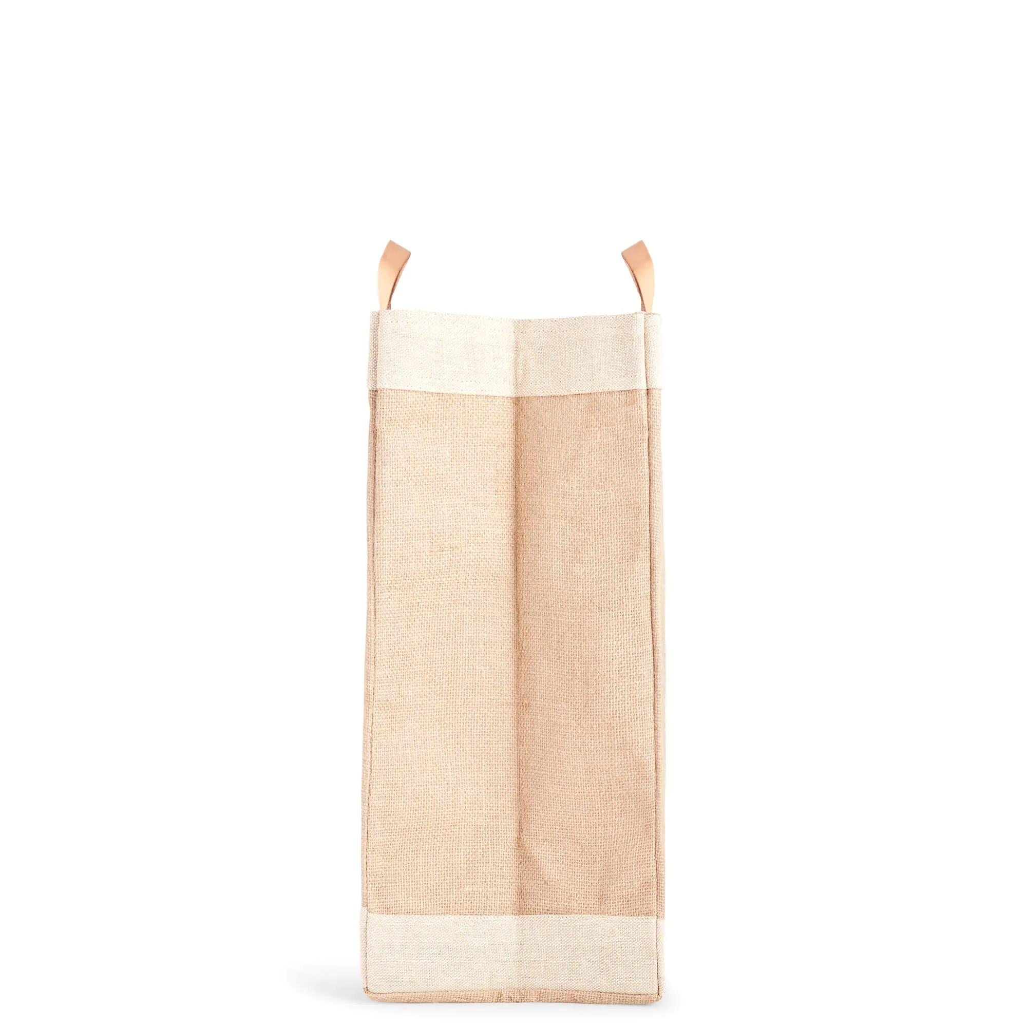 Market Bag in Natural with Large Ecru Monogram